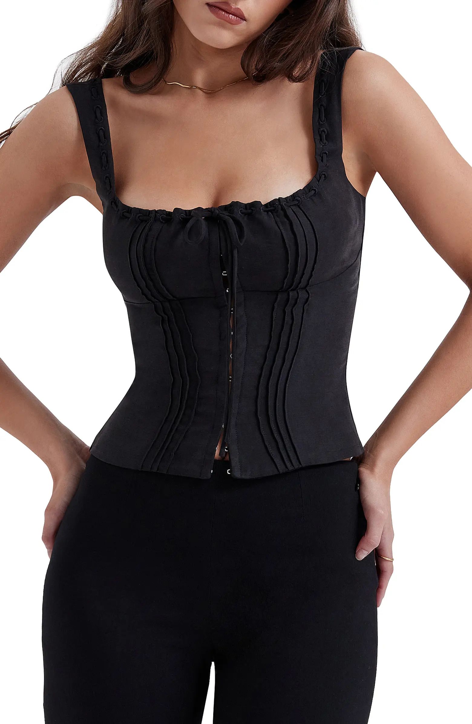 Chicca Square Neck Corset Top | Nordstrom