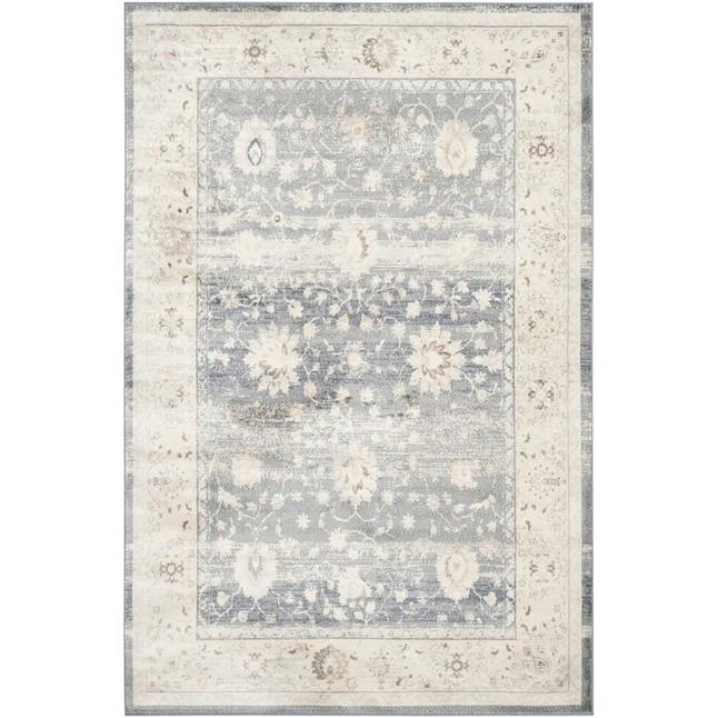 Safavieh  Vintage Miraz 7 x 9 Dark Blue/Cream Indoor Distressed/Overdyed Vintage Area Rug | Lowe's