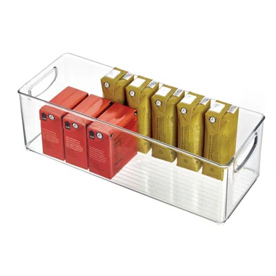 iDesign Recycled Plastic Stackable Storage Bin with Handles - Clear | Wayfair North America