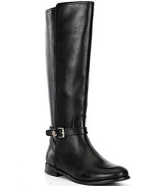 Lauren Ralph Lauren Brooke II Leather Tall Riding Boots - 9 | Dillard's
