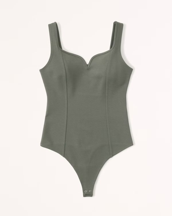 Women's Ponte Corset Sweetheart Bodysuit | Women's New Arrivals | Abercrombie.com | Abercrombie & Fitch (US)