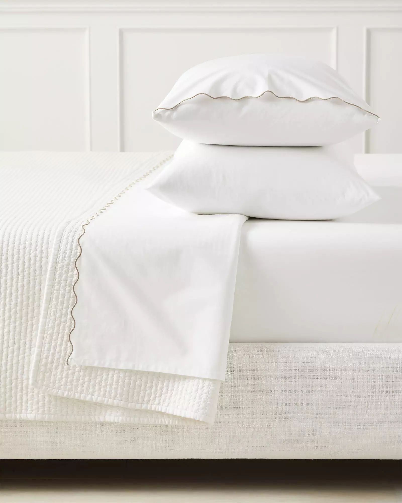 Wave Percale Sheet Set - Doe | Serena and Lily