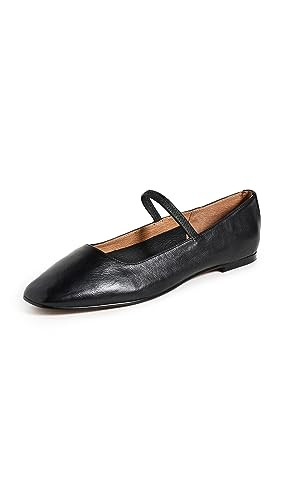 Madewell Women's The Greta Ballet Flats, True Black, 10 Medium US | Amazon (US)