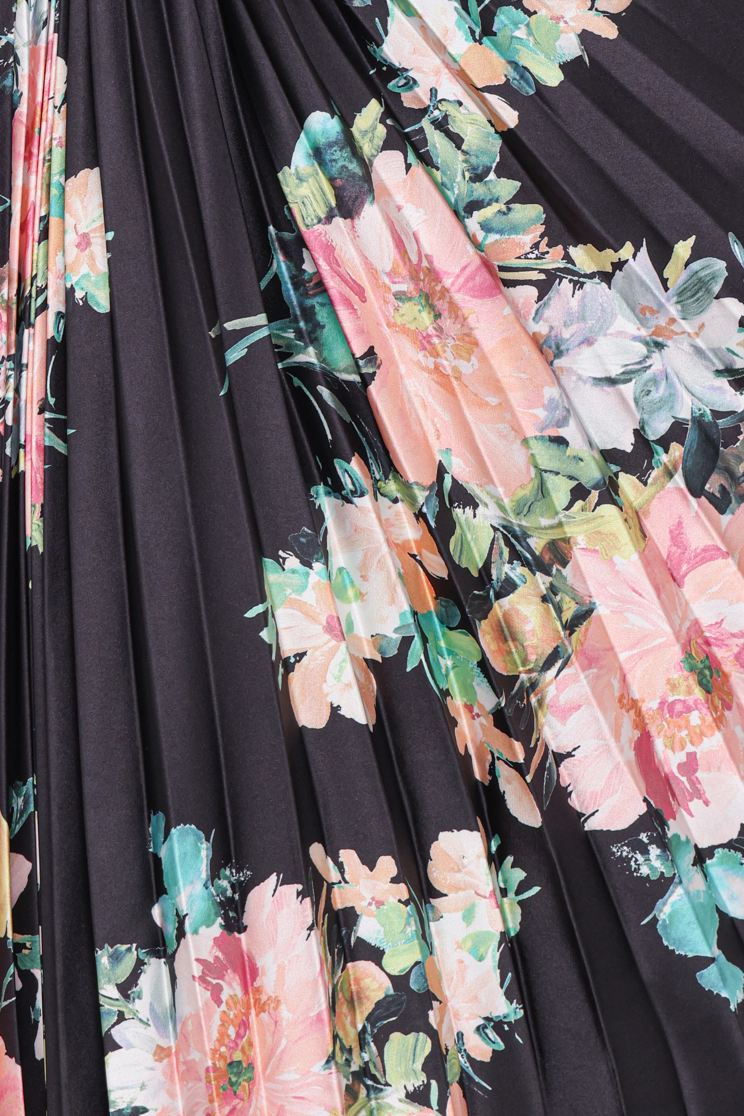 Kleo One Shoulder Maxi Dress - Black Floral | Petal & Pup (US)