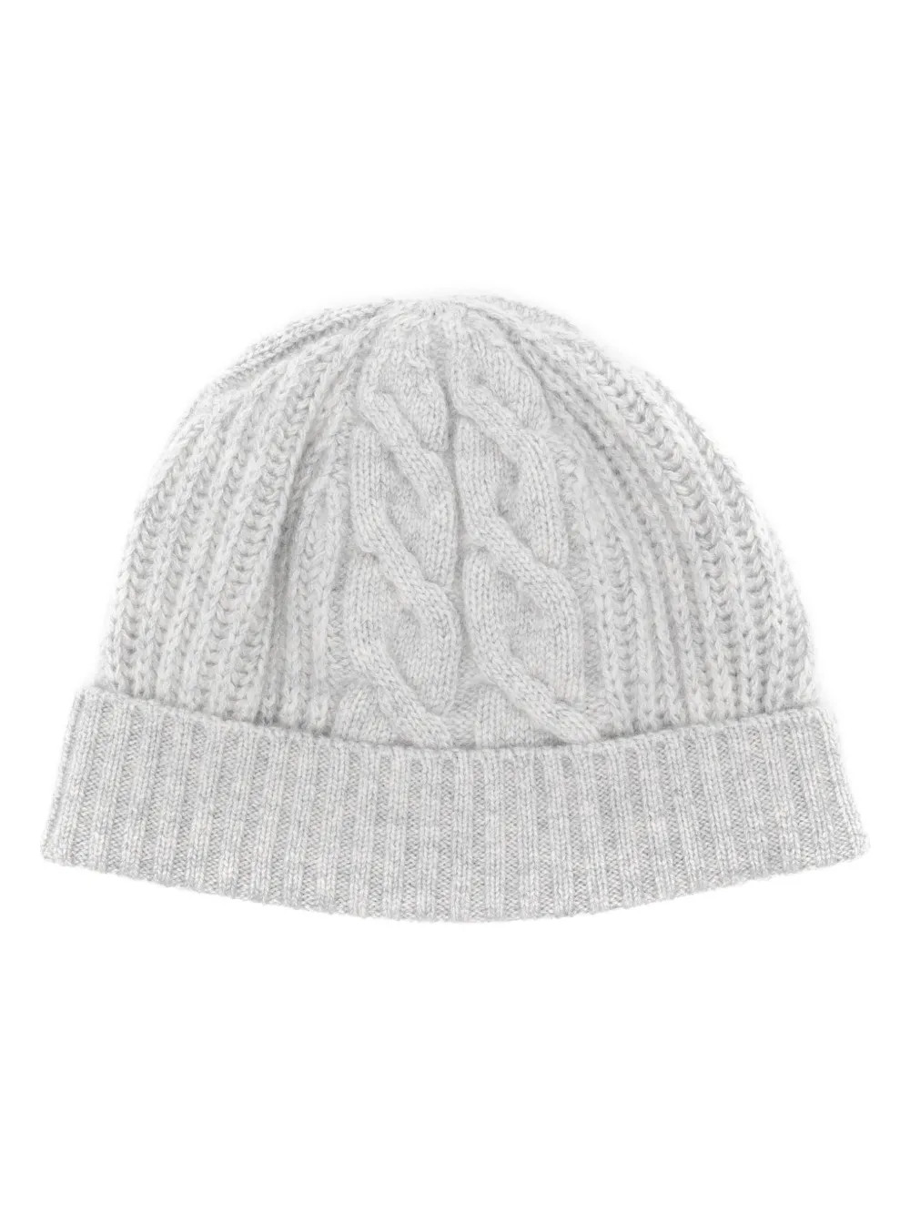N.Peal cashmere cable beanie - Grey | Farfetch Global
