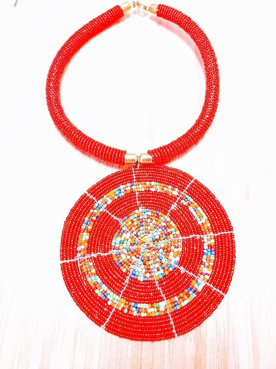 African Maasai Handmade Beaded Necklace, Masai wedding necklace, African jewelry, African beaded ... | Etsy (US)