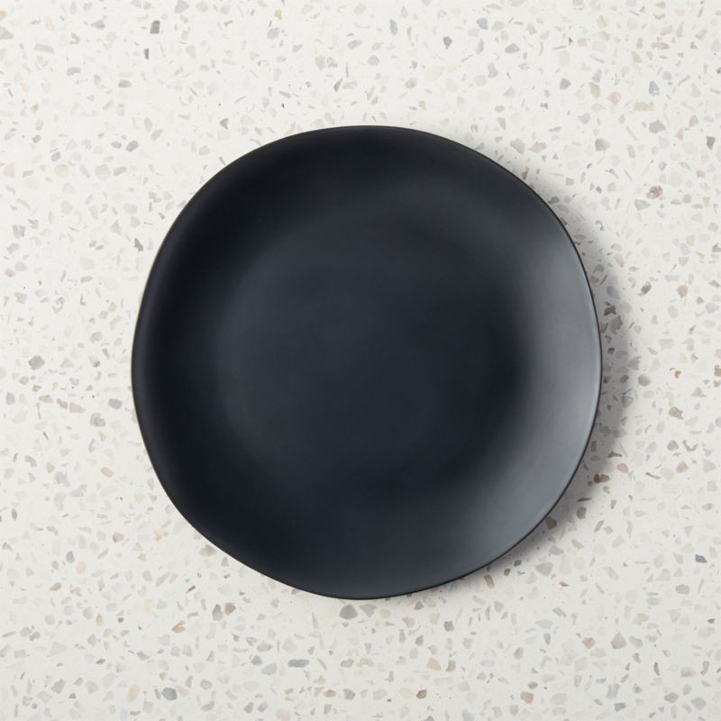 Pebble Matte Black Melamine Salad Plate + Reviews | CB2 | CB2