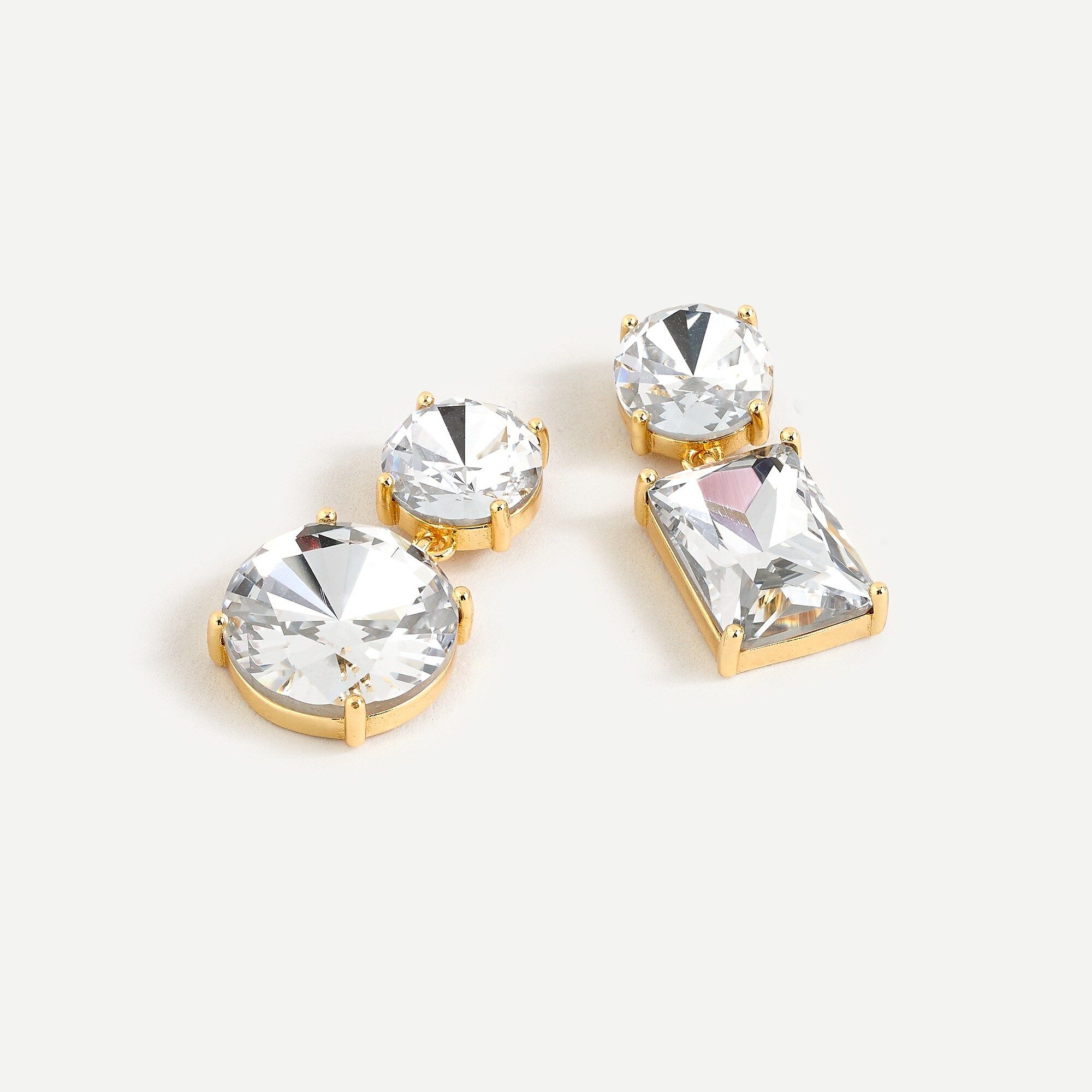 Mismatched crystal drop earrings | J.Crew US