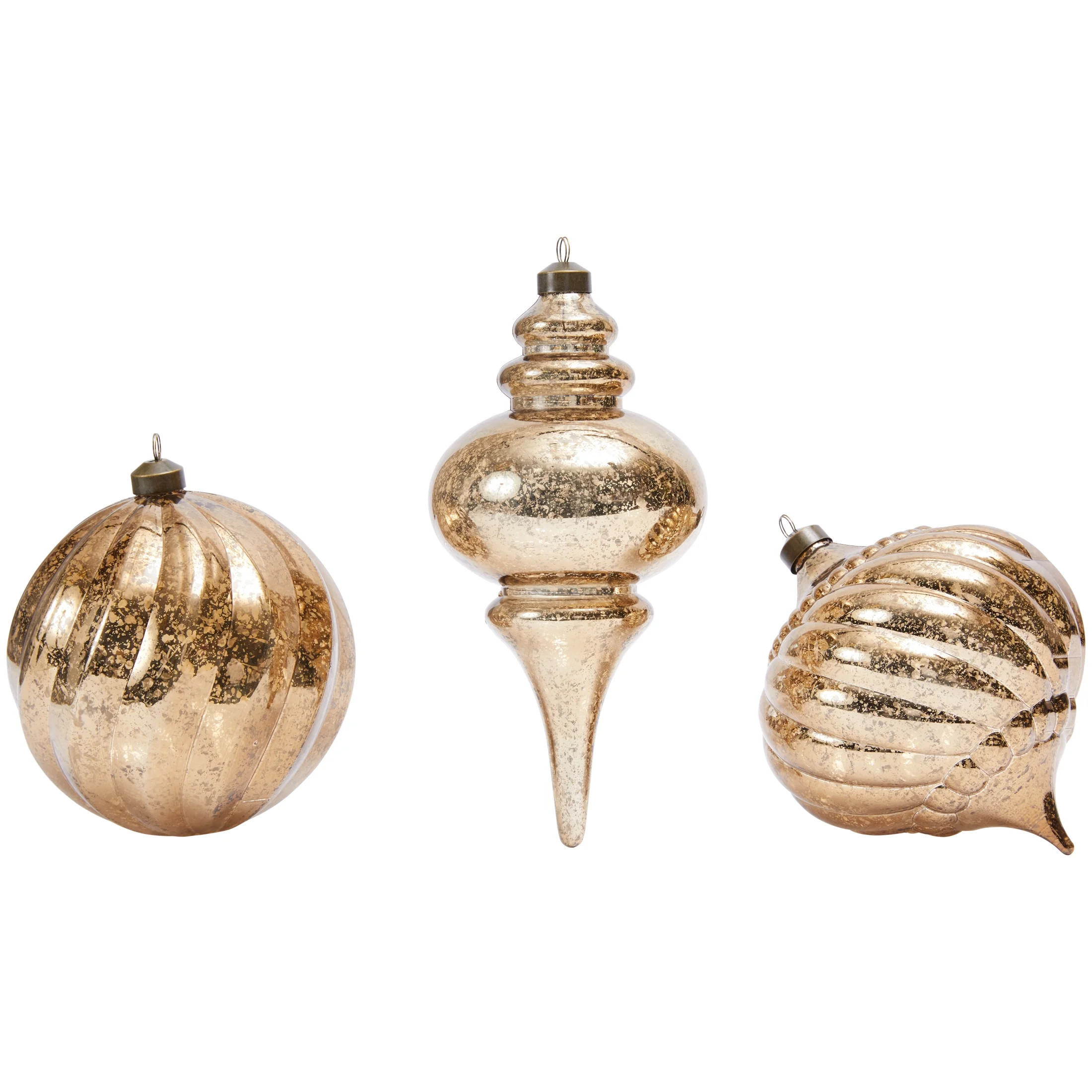 My Texas House Shatterproof Mercury Ornaments, Gold, 3 Count | Walmart (US)