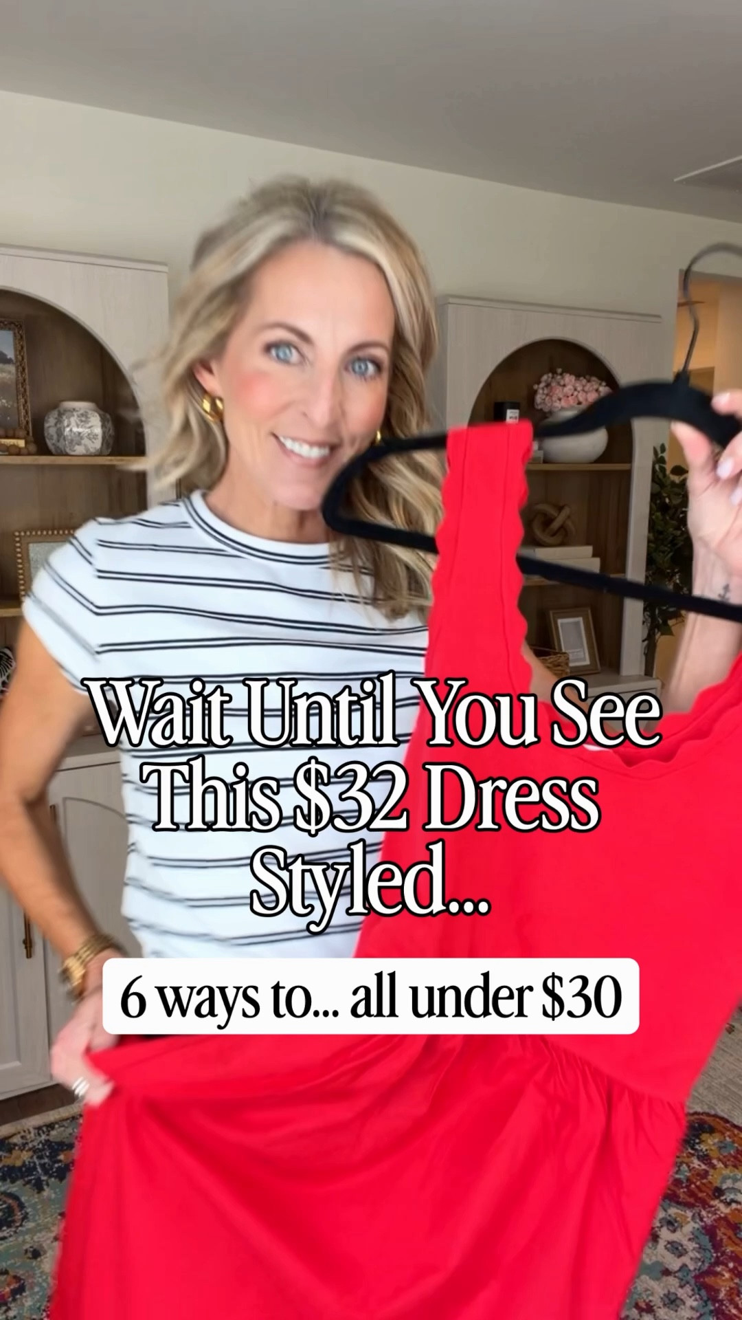 One dress, six ways ❤️ This new Free Assembly Walmart dress is $32 and I styled it multiple ways using pieces all under $30. From wearing it alone with a belt to layering with sweaters, cardigans, and button downs… this one does it all. Easy outfits, more mileage, less spending.

Comment DRESS and I’ll send you the link. Wearing a size extra small in the dress – size small and all tops… everything linked including first outfit  

Walmart style, Walmart, fashion, Walmart spring