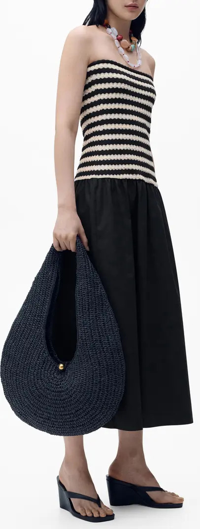 Nati Strapless Mixed Media Maxi Dress | Nordstrom