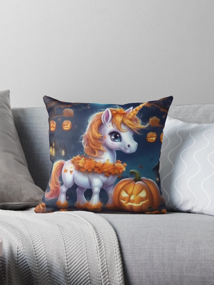 Halloween Unicorn Pillow | Redbubble (US)