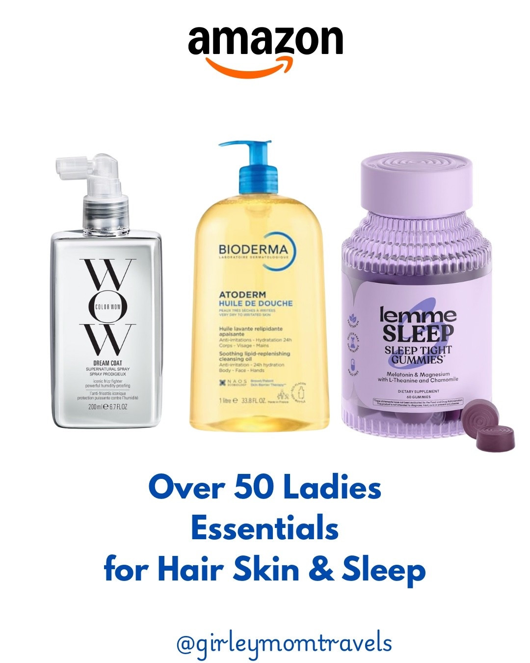 Calling all ladies over 50! These essentials I use and highly recommend for hair skin and sleep.