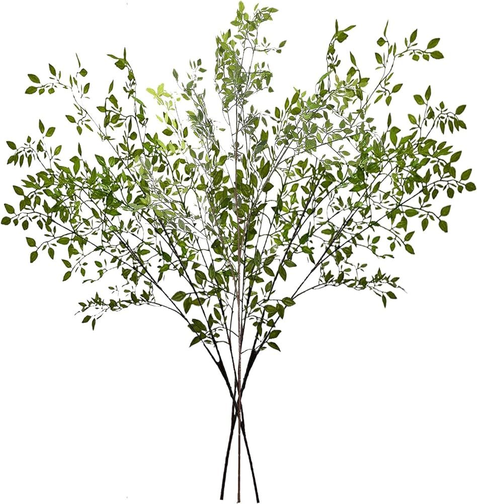 ACJRYO 3PCS Faux Greenery Stems, 43.3 Inch Artificial Nandina Branches Tall Faux Plant Stems for ... | Amazon (US)