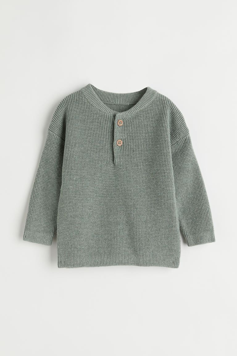 Waffle-knit Henley Shirt | H&M (US + CA)