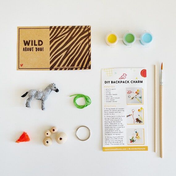 Safari Party Favor DIY Keychain Kit  Kids Birthday Safari - Etsy | Etsy (US)