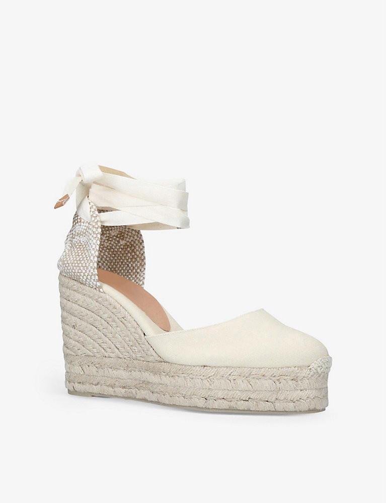 CASTANER Carina cotton-canvas wedge espadrilles | Selfridges