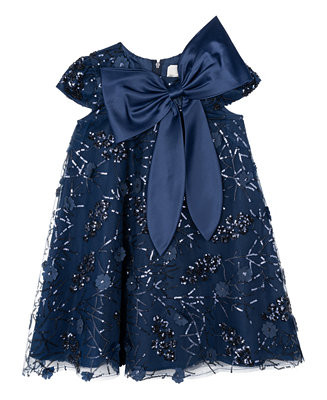 Rare Editions Little Girls 3D Floral Embroidered Mesh Social Dress - Macy's | Macy's