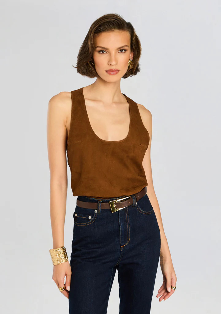 Elizabeth Suede Tank Top | Retrofete