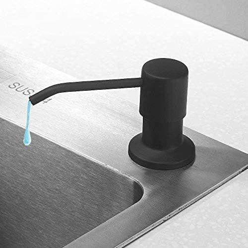 Soap Dispenser for Kitchen Sink Matte Black, Refill from the Top, Stainless Steel Built in Sink S... | Amazon (US)
