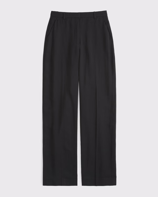 Drapey Tailored Wide Leg Pant | Abercrombie & Fitch (UK)