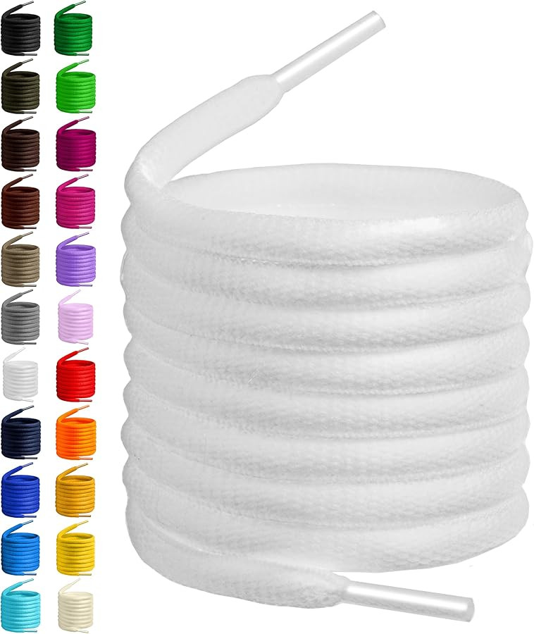 BIRCH's Oval Shoelaces 27 Colors Half Round 1/4" Shoe Laces 4 Different Lengths | Amazon (US)