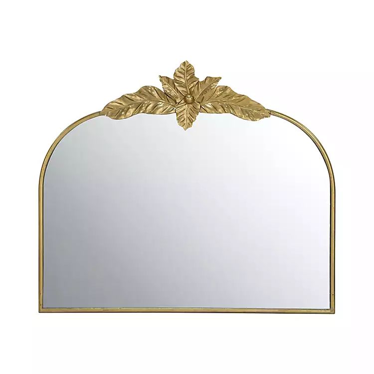 Gold Leaves Arched Wall Mirror, 40x35 in. | Kirkland's Home