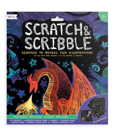Scratch & Scribble Fantastic Dragons Craft Set | Zulily