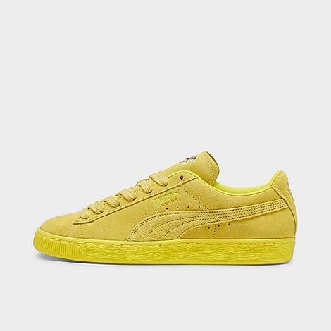 Men's Puma Suede Love Marathon Casual Shoes in Court Yellow/Court Yellow Size: 11.5 | Finish Line (US)
