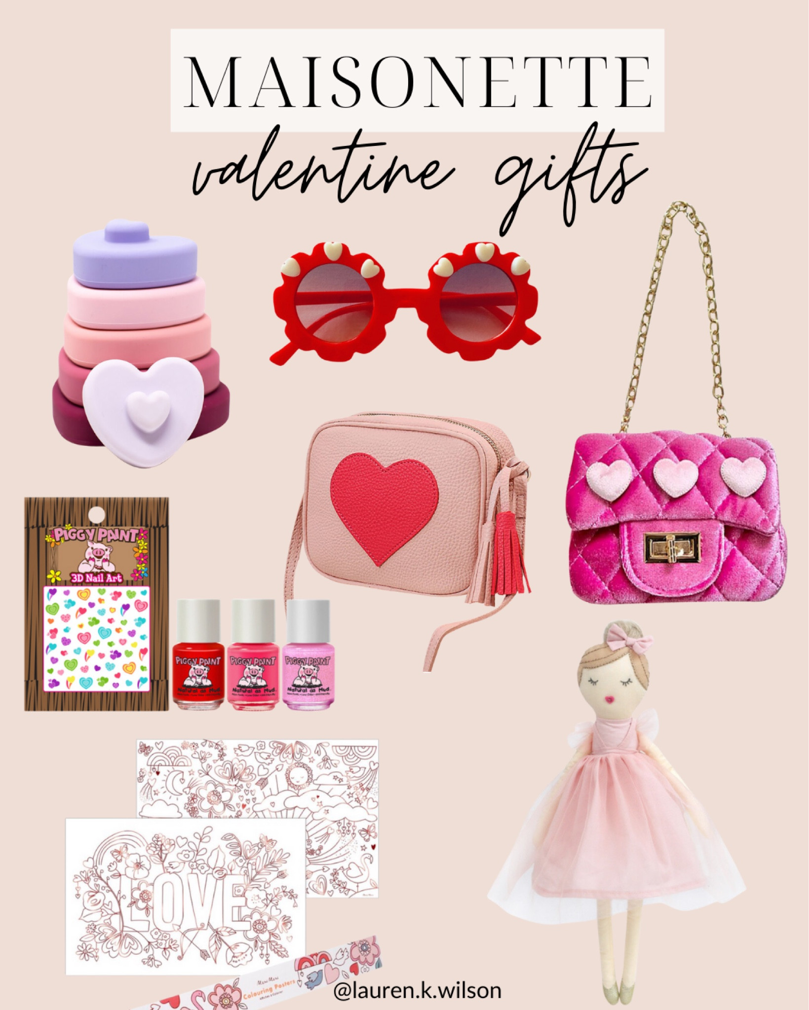 Masonite, Valentine’s Day, gift ideas, baby, toddlers, little girls, purses, sunglasses, nail polish, stuffed animal, coloring pages 

#LTKSeasonal #LTKbaby #LTKkids