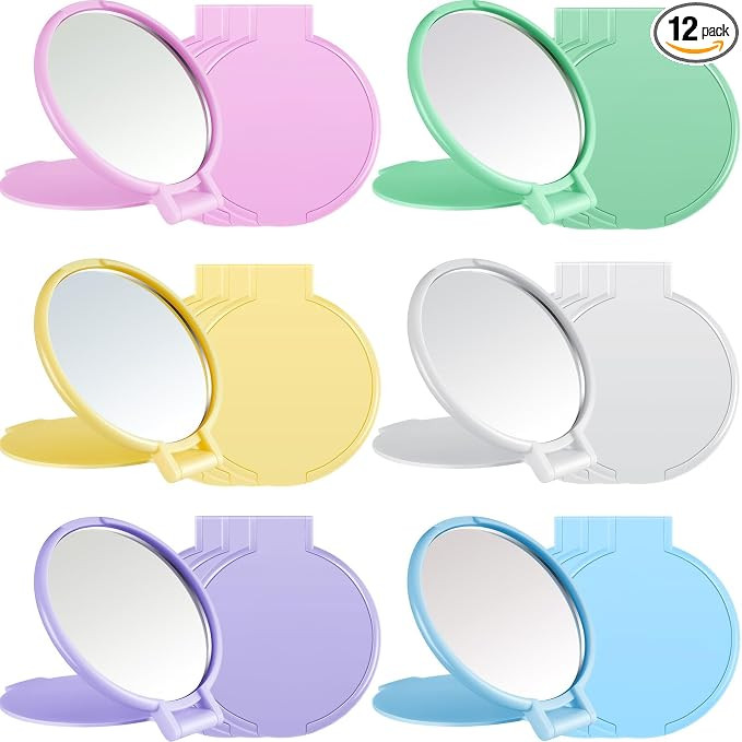 Jetec 12 Pieces Compact Mirrors Bulk Gifts Mini Vintage Pocket Mirrors for Purse Small Portable F... | Amazon (US)