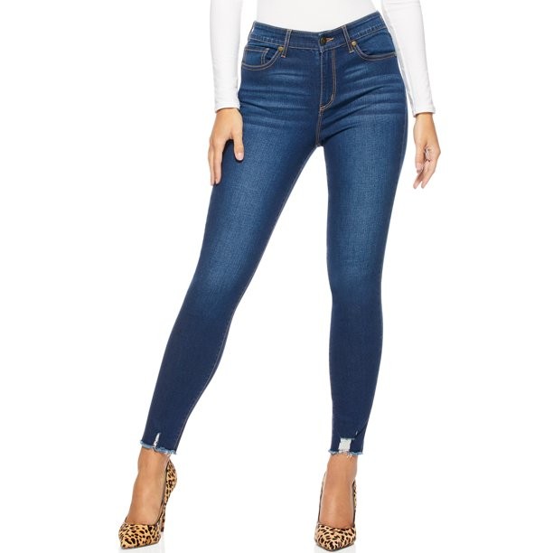 Sofia Jeans by Sofia Vergara Women’s Rosa Curvy Super High Waist Skinny Ankle Jean | Walmart (US)