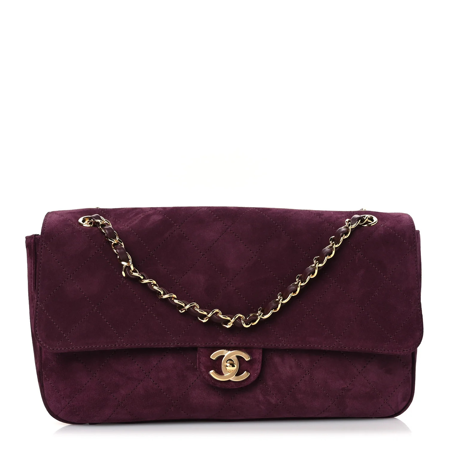 Chanel Suede Calfskin Small Souplissimo Maxi Flap Burgundy 1950398 | FASHIONPHILE (US)