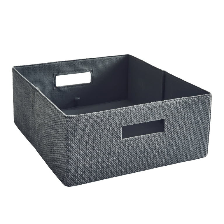 Better Homes & Gardens Half-Size Fabric Storage Bin, Gray Textured | Walmart (US)