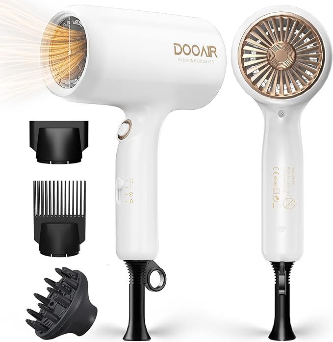 Ionic Hair Dryer with Diffuser, DOOAIR Blow Dryer with Comb and Concentrator Professional Hair Dr... | Amazon (US)
