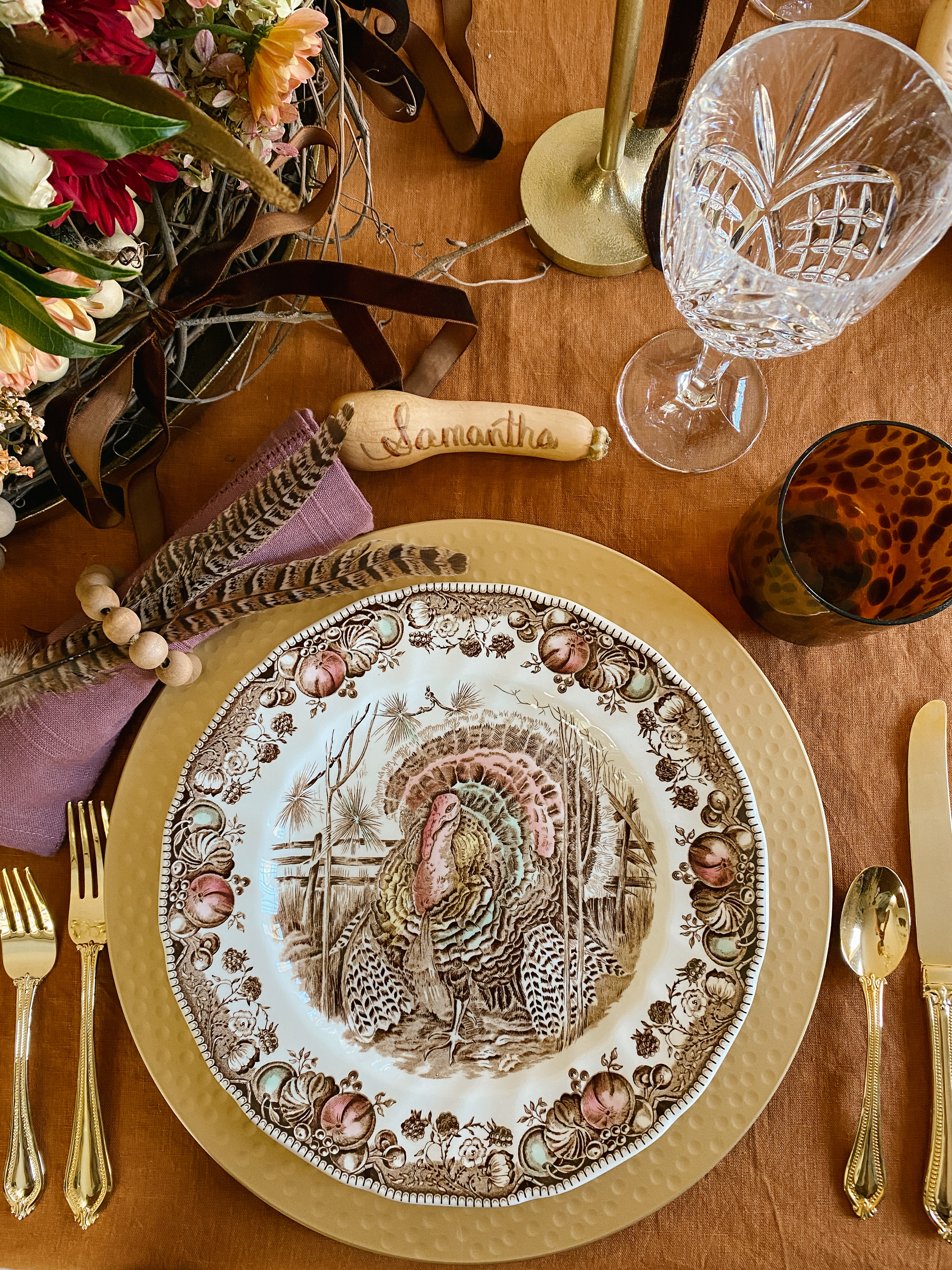 A Collected Thanksgiving Table
Vintage turkey plates, gold flatware, plum linens, and amber glass — every detail works together to create a Thanksgiving table that feels warm, personal, and timeless. I’ve linked all the pieces that help you layer this look, from the napkin rings to the chargers.

Tap to shop and make your table feel beautifully collected this season. 

 

#LTKHoliday #LTKSeasonal #LTKHome