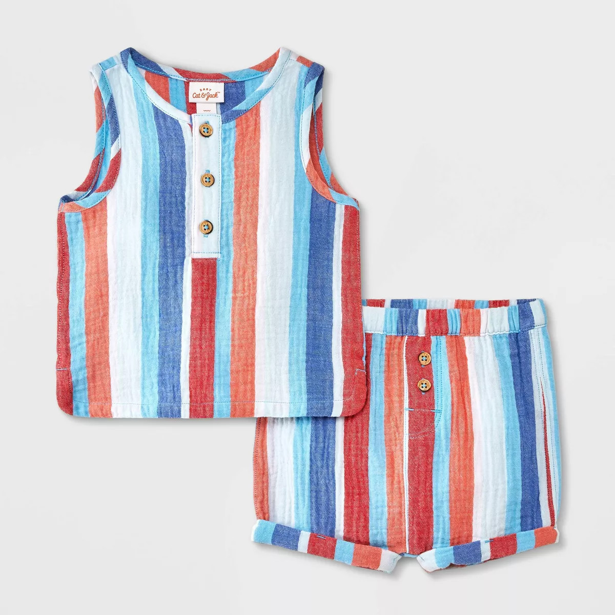 Baby Boys' Henley Tank Top & Bottom Set - Cat & Jack™ | Target
