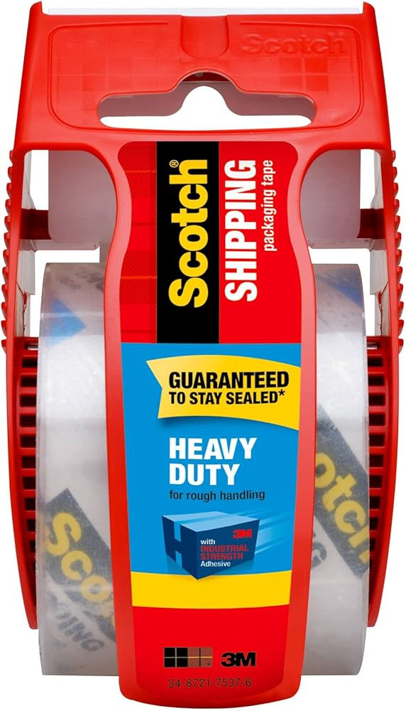 Scotch Heavy Duty Shipping Packaging Tape with Dispenser , Pack Of 2 | Amazon (US)
