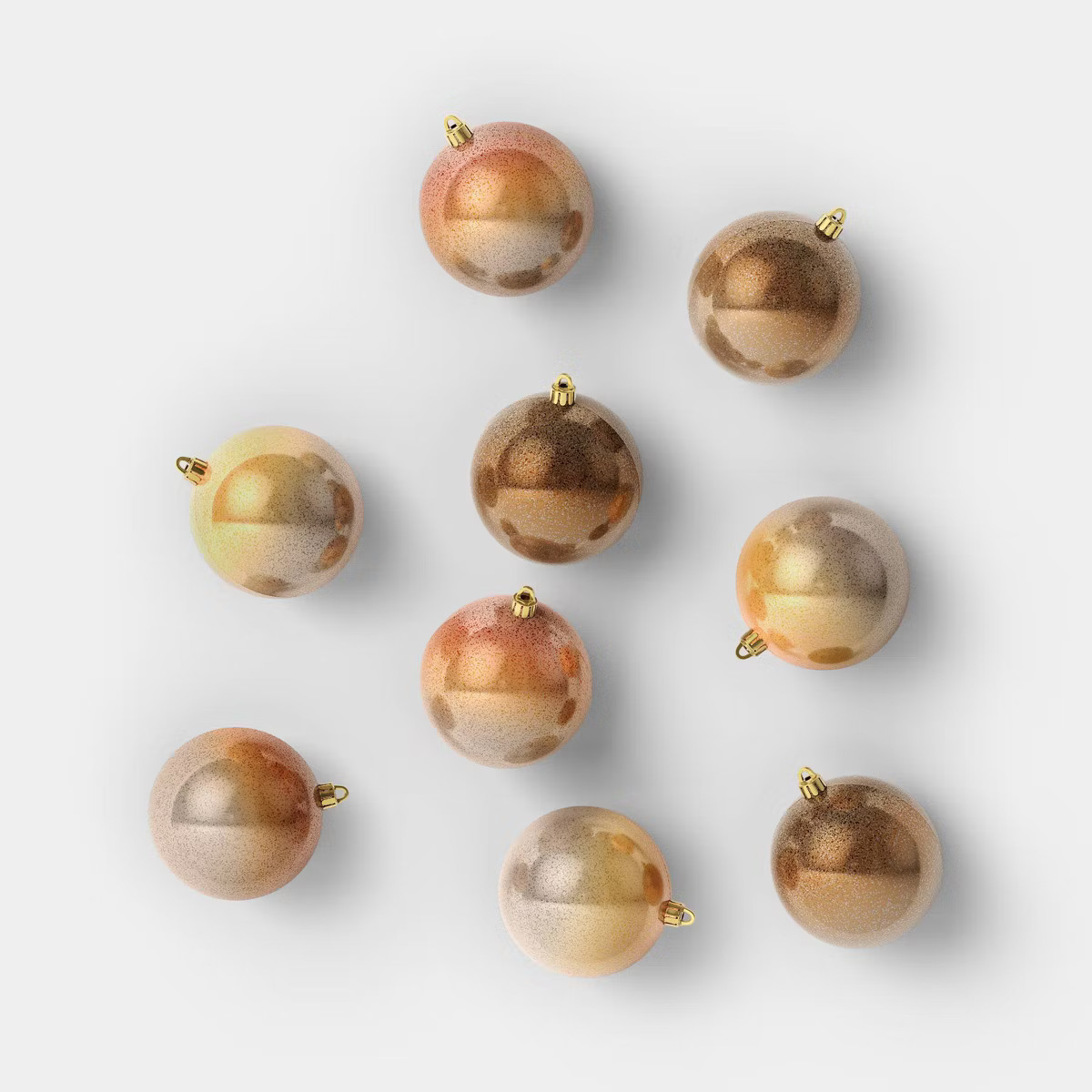 9ct 100mm Christmas Ornament Set Gold/Copper/Bronze - Wondershop™ | Target