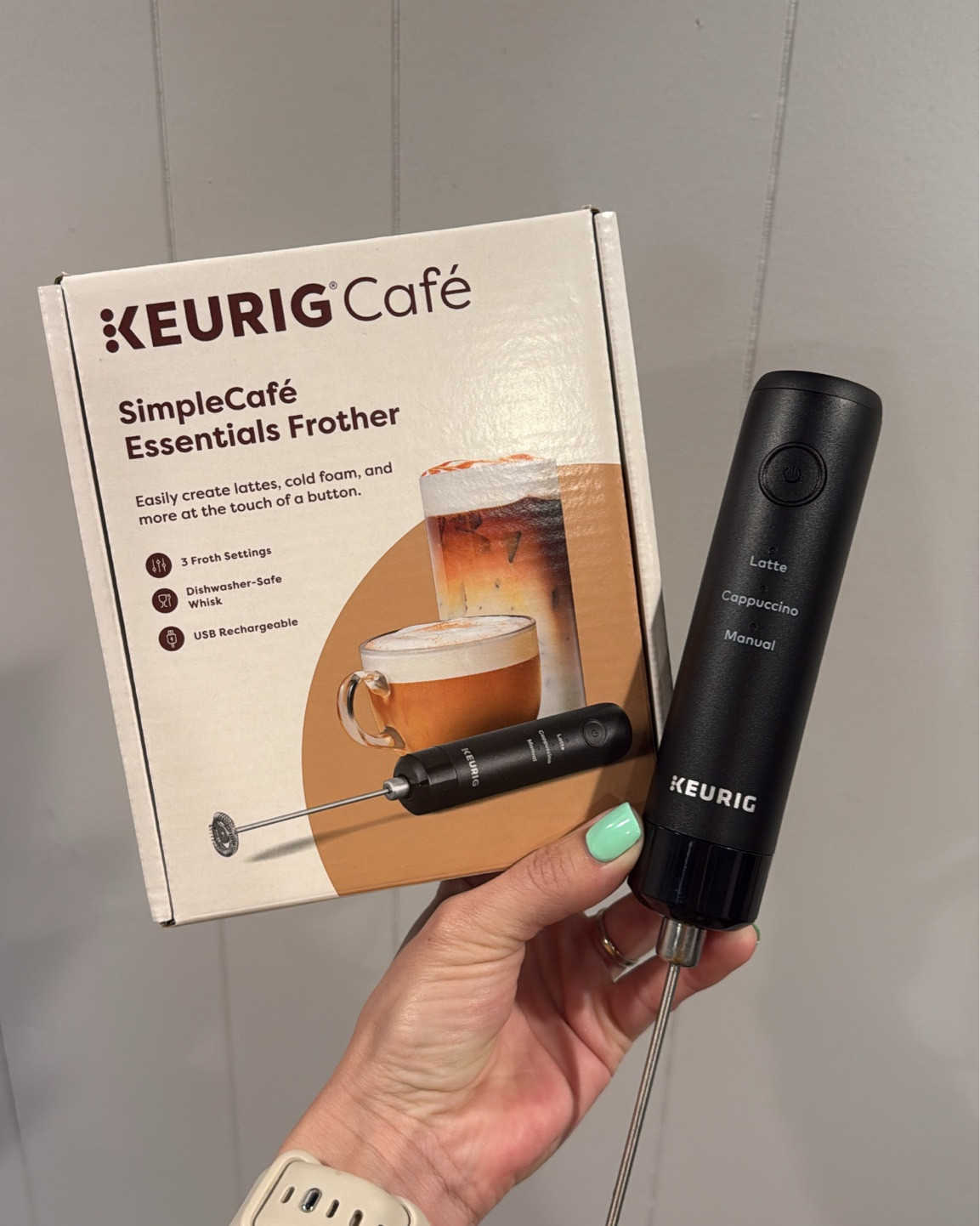 Best handheld frother I’ve ever bought! I was skeptical of making a latte with espresso powder, but it was so good!

#LTKfoodie #LTKselfcare