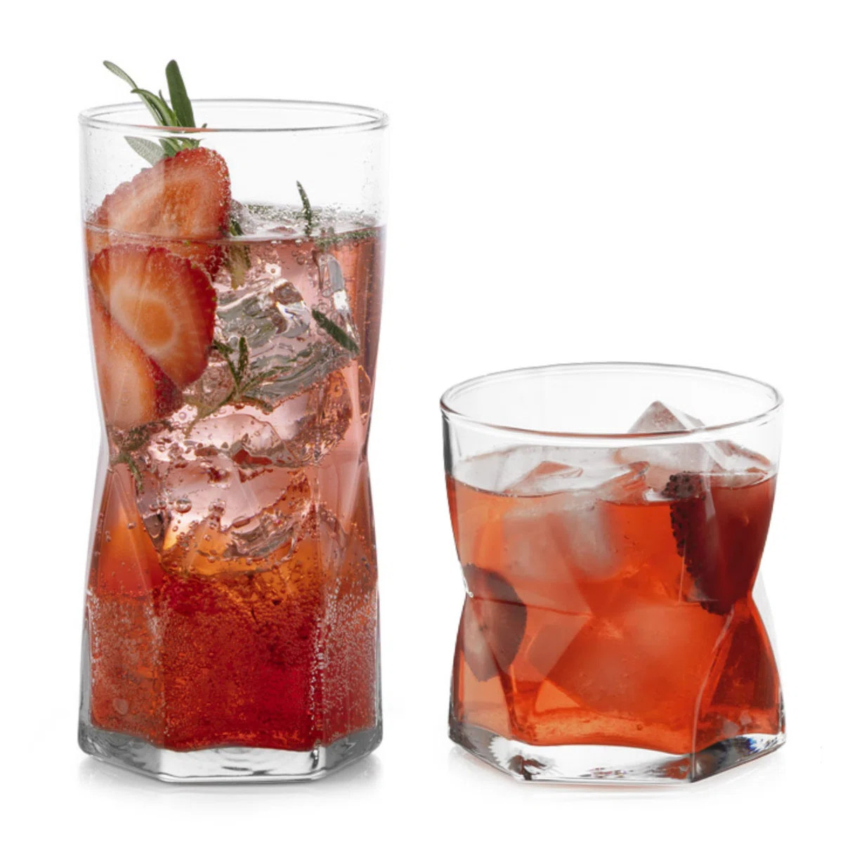 Libbey Rhombus 16-Piece Tumbler and Rocks Glass Set | Wayfair North America