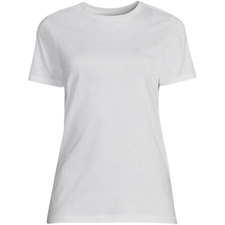 Women's Relaxed Short Sleeve Pima Cotton Crewneck | Lands' End (US)