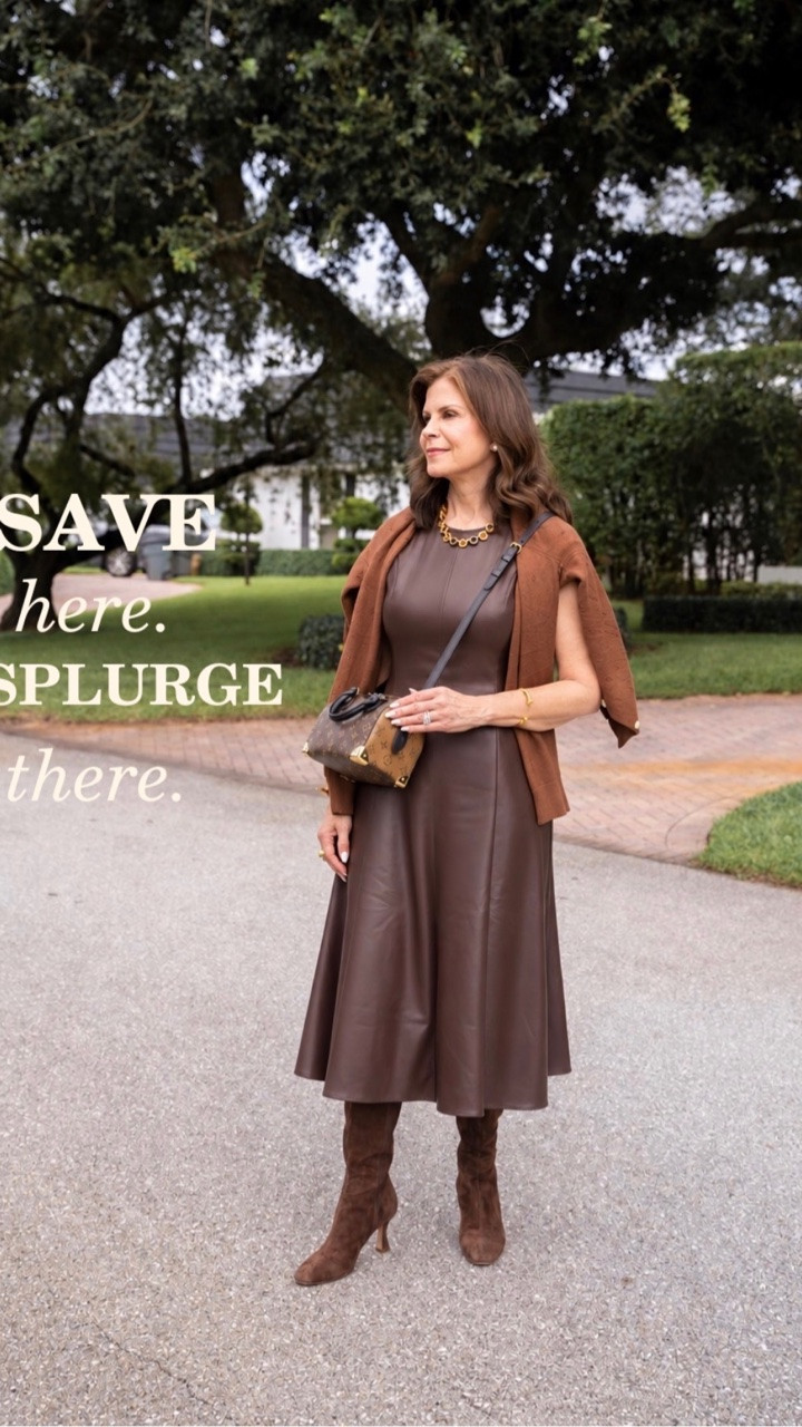 SAVE HERE. SPLURGE THERE. 🤎

This dress and cardigan are both from Amazon—and I have to tell you, the quality is fabulous. I’ve seen this dress’s twin in several stores for a whole lot more.

And according to girl math, everything I saved on the dress and cardigan practically paid for my new little Louis Vuitton—give or take a few dollars. 😂

Add my Dolce Vita boots and a little bling and this may be my favorite fall look yet—even if South Florida hasn’t gotten the fall memo.

#amazon #amazonstyle #fallstyles

#LTKootd #LTKgrwm #LTKSeasonal