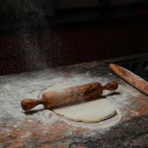 Handmade Olive Wood Rolling Pin - Wooden Pastry Roller With Ergonomic Handles - Smooth Baking Too... | Etsy (Global)