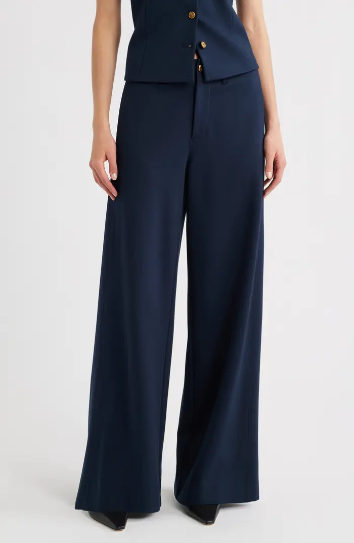 rag & bone Sofie High Waist Wide Leg Ponte Knit Pants | Nordstrom | Nordstrom