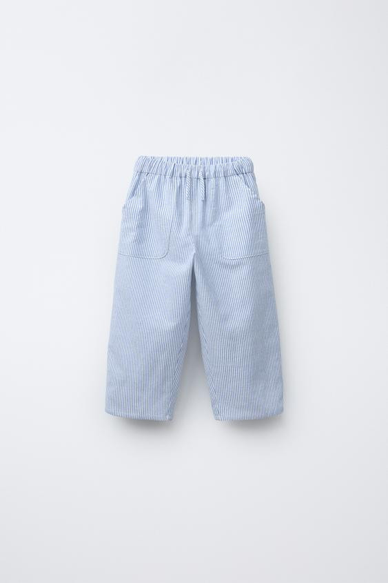BAGGY COTTON LINEN PANTS | Zara US