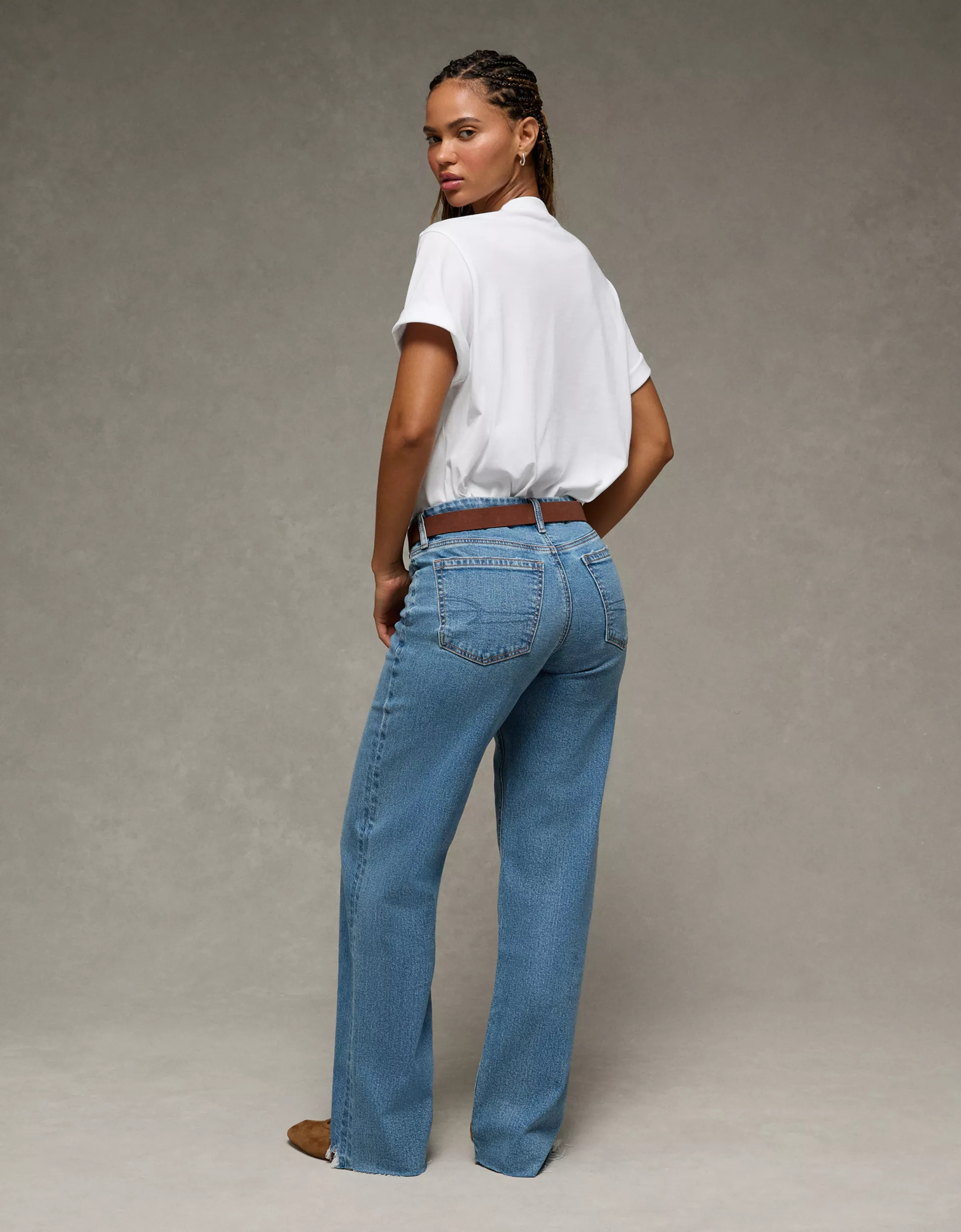 AE Strigid Curvy High-Waisted Stovepipe Jean | American Eagle Outfitters (US & CA)