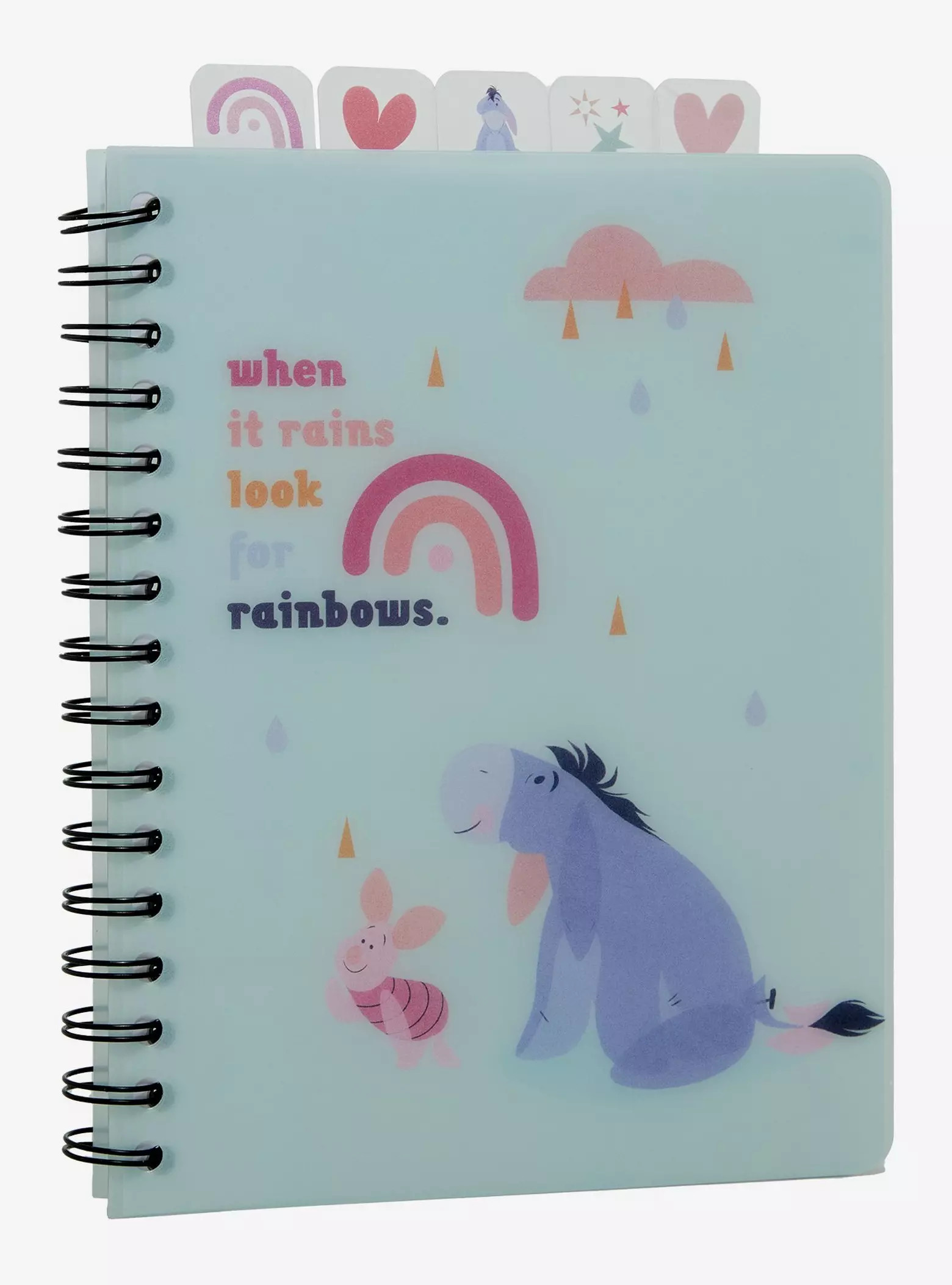 Disney Winnie the Pooh Eeyore & Piglet Rainbows Tab Journal — BoxLunch Exclusive | BoxLunch