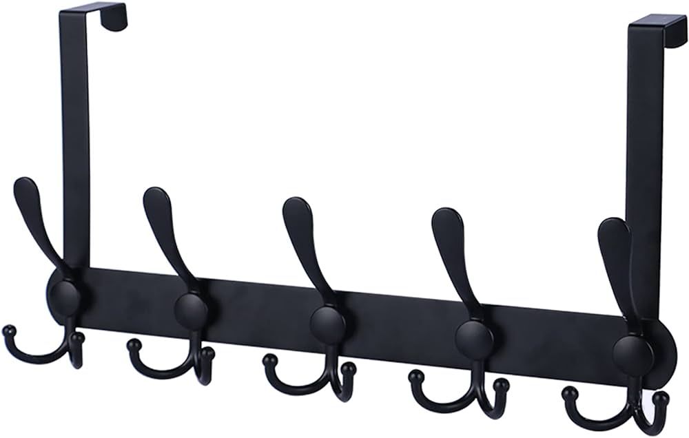 Encozy Over The Door Hooks,Coat Rack for Hanging Clothes Hat Towel (Heavy Duty Black 1pcs) … | Amazon (US)