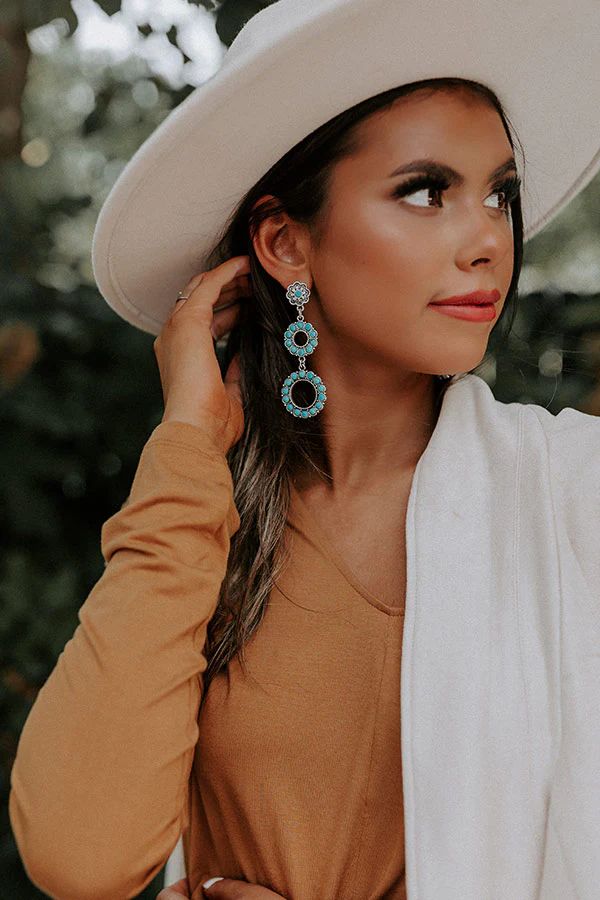 Secret Soiree Earrings In Turquoise | Impressions Online Boutique